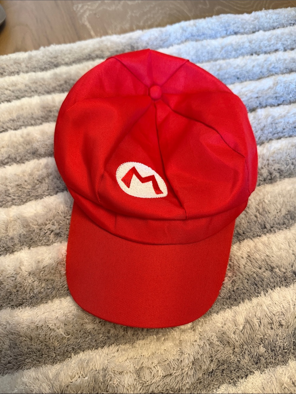 Kids Red Character Cap with Embroidered 'M' Logo